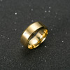 2 PCS Ring Men Titanium Black, Ring Size:10(Gold)