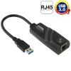 USB 3.0 10 / 100 / 1000Mbps Ethernet Adapter for Laptops, Plug and play(Black)