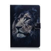 For  iPad 10.2 / 10.5 / Air 2019 3D Colored Drawing Horizontal Flip Leather Case with Holder & Card Slots & Wallet(Lion)