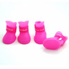 Lovely Pet Dog Shoes Puppy Candy Color Rubber Boots Waterproof Rain Shoes, L, Size:  5.7 x 4.7cm(Pink)