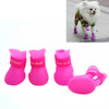 Lovely Pet Dog Shoes Puppy Candy Color Rubber Boots Waterproof Rain Shoes, L, Size:  5.7 x 4.7cm(Pink)