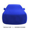 Anti-Dust Anti-UV Heat-insulating Elastic Force Cotton Car Cover for Sedan Car, Size: L, 4.9m~5.25m (Blue)