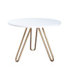 Cafe Tables Home Furniture Solid Wood Steel Round Table Minimalist Coffee Table(40cm*40cm*45cm)