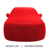 Anti-Dust Anti-UV Heat-insulating Elastic Force Cotton Car Cover for Sedan Car, Size: L, 4.9m~5.25m (Red)
