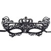 Halloween Masquerade Party Dance Sexy Lady Lace Crown Mask(Black)