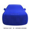 Anti-Dust Anti-UV Heat-insulating Elastic Force Cotton Car Cover for Sedan Car, Size: M, 4.65m~4.89m (Blue)
