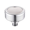 Removable and Washable Space Aluminum Plated Round Pressurized Top Spray Shower Head, Size: 82mm(Silver)