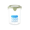 Kitchen Transparent Snack Storage Box Storage Tank Plastic Grain Storage Tank Food Sealed Can 1000ml(Green)