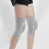 Gray White Edging Children Thick Anti-collision Sponge Knee Pads Sports Protective Gear, SIZE:M