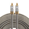 EMK YL-A 20m OD8.0mm Gold Plated Metal Head Toslink Male to Male Digital Optical Audio Cable