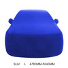 Anti-Dust Anti-UV Heat-insulating Elastic Force Cotton Car Cover for SUV, Size: L, 4.78m~5.04m(Blue)