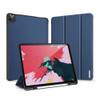 For iPad Pro 12.9 (2020) DUX DUCIS Domo Series Horizontal Flip Magnetic PU Leather Case with Three-folding Holder & Pen Slot(Blue)