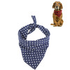 2 PCS Pet Triangle Towel Christmas Snowflake Dog Saliva Towel, Size:L(Blue)