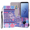 Elephant Pattern Colored Drawing Horizontal Flip Leather Case for Galaxy S9, with Holder & Card Slots & Wallet & Lanyard