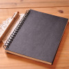 AE136522 Retro Simple Coil Sketch Notebook Painting Notepad Kraft Paper Diary Notebook(Black)