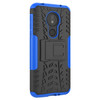 Tire Texture TPU+PC Shockproof Phone Case for Motorola Moto G7 Power, with Holder (Blue)