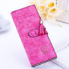 Women Umbrella Wallet Long Zipper Wallet(Rose Red)