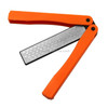 Foldable Double-sided Knife Sharpener Household Diamond Grinding Stone Tool (Orange)