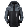 Men Winter Thick Fleece Waterproof Outwear Down Jackets Coats, Size: XXXXL(Black)