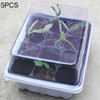 5 PCS Seedling Tray Sprout Plate 12 Holes Nursery Pots Tray Lids Box For Gardening Bonsai Mini Greenhouse Nursery Plate(White)
