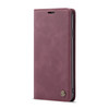 CaseMe-013 Multifunctional Retro Frosted Horizontal Flip Leather Case for iPhone XR, with Card Slot & Holder & Wallet(Wine Red)