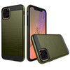 Brushed Texture Shockproof Rugged Armor Protective Case for iPhone 11 Pro(Army Green)