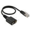 RJ9 Male to 2 x 3.5mm Female Audio Cable, Length: 20cm