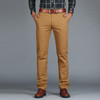 Straight Loose Casual Cotton Trousers for Men(Dark khaki)