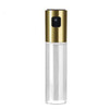 2 PCS Stainless Steel Glass Olive Pump Spray Bottle Oil Sauce Vinegar Bottle Oil Dispenser(Gold)