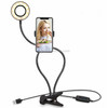 Makeup USB Selfie Ring Light with Clip Lazy Bracket Cell Phone Holder Stand, With 3-Light Mode, 10-Level Brightness LED Desk Lamp, Compatible with iPhone / Android, for Live Stream, KTV, Live Broadcast, Live Show, etc