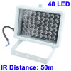 48 LED Auxiliary Light for CCD Camera, IR Distance: 50m (ZT-48W), Size: 9x12.5x8cm(White)