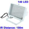 140 LED Auxiliary Light for CCD Camera, IR Distance: 150m (ZT-140LF), Size: 11x17x12.5cm(White)