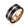 Europe and America Style Men Classic Ring Pure Tungsten Carbide Hand-brushed Rose Gold Plating Ring, Size: 11, Diameter: 20.7mm, Perimeter: 65mm