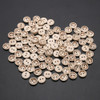 100 PCS English Alphabet Carved Round Wooden Buttons, Size:25mm