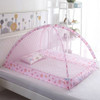 Spring and Summer Endless Children's Mosquito Net Baby Dome Free Installation(PInk)