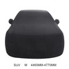 Anti-Dust Anti-UV Heat-insulating Elastic Force Cotton Car Cover for SUV, Size: M, 4.46m~4.77m (Black)