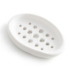 Bathroom Silicone Drain Soap Box(White)