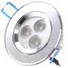 3W Ceiling Light Down Light with LED Driver, 3 LED, 270LM, Warm White Light, AC85V - 265V, Aluminum Material