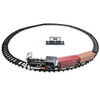 SS333-64 Electric Retro Simulation Train Model Children Toys Light Music Track Train (Red)
