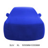 Anti-Dust Anti-UV Heat-insulating Elastic Force Cotton Car Cover for SUV, Size: XL, 5.05m~5.35m (Blue)