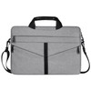 13.3 inch Breathable Wear-resistant Fashion Business Shoulder Handheld Zipper Laptop Bag with Shoulder Strap (Light Grey)