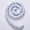 2M  Pure Color Weaving Knot for Infant Room Decor Crib Protector Newborn Baby Bed Bumper Bedding Accessories(Blue)