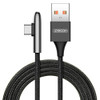 JOYROOM S-M98K 2.4A USB-C / Type-C Bullet Shape Quick Charging + Transmission Nylon Braided Data Cable, Length: 2m(Black)