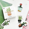 2 PCS Green Oxygen Life Creative Plants Fresh Pocket Decoration Shaped Sealing Sticker