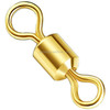 100 PCS Fishing Tackle Supplies Zimu Swivel Gold-plated Swivel Fishing Accessories, Specification:Length 1.0cm(Gold)