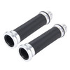2 PCS Motorcycle Net Texture Metal Left Handle Bar Grips with Rubber Cover for Yamaha
