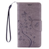 For Huawei  P9 Lite Butterflies Embossing Horizontal Flip Leather Case with Holder & Card Slots & Wallet & Lanyard(Grey)