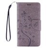For Huawei  P9 Lite Butterflies Embossing Horizontal Flip Leather Case with Holder & Card Slots & Wallet & Lanyard(Grey)