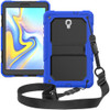 Shockproof PC + Silica Gel Protective Case for Galaxy Tab A 10.5 T590, with Holder & Shoulder Strap (Blue)