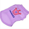 Cute Little Pet Dog Clothes Crown Vest Pet Clothes, Size:S(Purple)